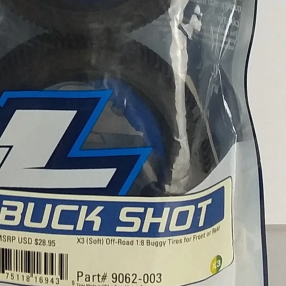 Proline Buck Shot X3 Soft Off Road 1:8 Buggy‎ Tires For Front/Rear Part #9062-03